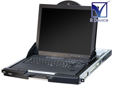 N8143-106 NEC Corporation 17型 LCD コンソールユニット 8-Server キーボード/マウス付属 1U  ブラック【中古】 - プリンター、サーバー、セキュリティは「アールデバイス」