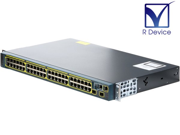 WS-C2960S-48TS-S V04 Cisco Systems 2960-S 10/100/1000 *48/SFP *2/Version  15.0(1)SE2 初期化済【中古】 - プリンター、サーバー、セキュリティは「アールデバイス」