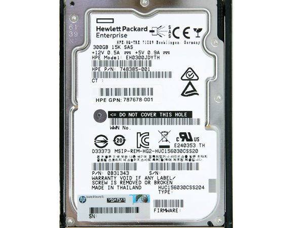 748385-001 HPE 300GB 2.5インチ/Serial Attached SCSI/15000rpm HGST