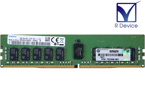 752368-081 HPE 8GB DDR4-2133 CL=15 ECC Registered 1.2V 288-Pin Samsung M393A1G40EB1-CPBš