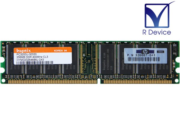 326667-041 Hewlett-Packard 256MB DDR-400 PC-3200U 2.5V 184-Pin SK hynix HYMD232646B8J-D43š