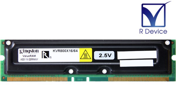 KVR800X16/64 Kingston Technology 64MB RDRAM-Direct 800MT/s non-ECC RIMM 2.5V 184-Pinš