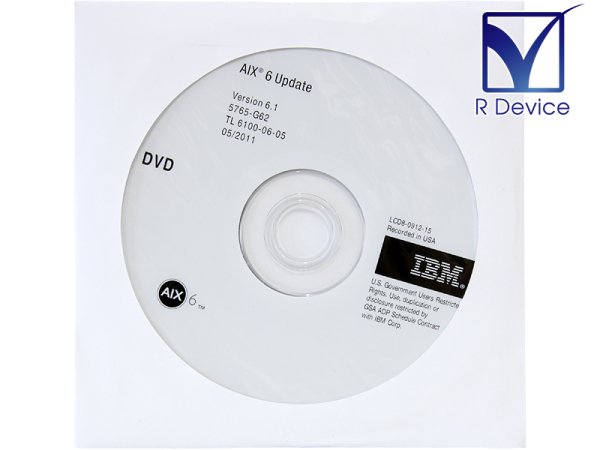 5765-G62 IBM Corporation AIX Standard Edition AIX 6 Update V6.1 DVD-ROM版 LCD8-0912-15【未開封品】