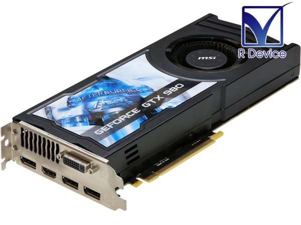 MSl GeForce GTX 980 4GB DVI-I/HDMI/DisplayPort *3 PCI Express 3.0 x16  GeForce GTX 980 4GD5 V1【中古】 - プリンター、サーバー、セキュリティは「アールデバイス」
