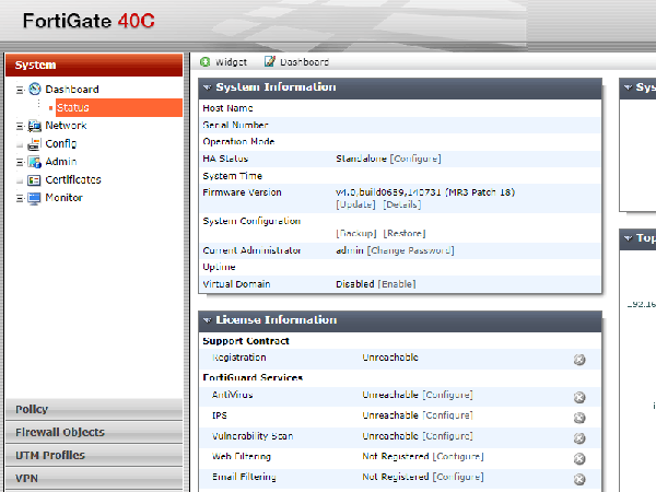 FortiGate-40C Fortinet 統合セキュリティ v4.0,build0689 FortiGate-40C Fortinet 統合セキュリティ v4.0,build0689