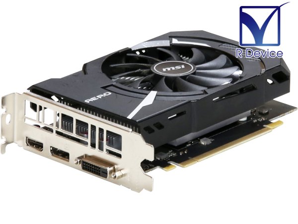 MSI GeForce GTX 1650 HDMI/DP/Dual-Link DVI-D PCI Express 3.0 x16 GTX 1650  D6 AERO ITX J OC【中古】 - プリンター、サーバー、セキュリティは「アールデバイス」