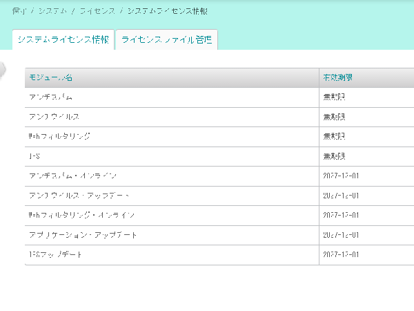 SS7000 Std SAXA UTM 統合型脅威管理装置 Version 04.00.007 SS7000 Std SAXA UTM 統合型脅威管理装置 Version 04.00.007