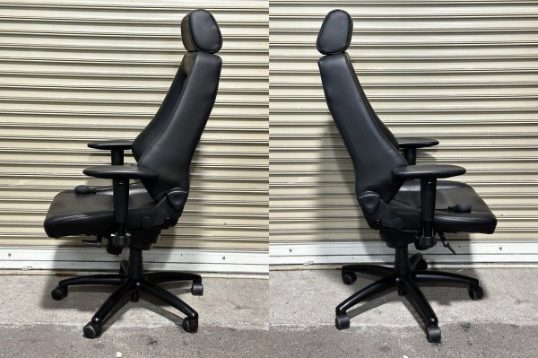 送料無料】RECARO レカロ 24H CHAIR オフィスチェア レザーシリーズ 本革 レザーブラック 7210891-816 2019年モデル  国内正規品 オフィス/SOHO/在宅勤務【中古】 - プリンター、サーバー、セキュリティは「アールデバイス」