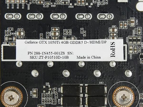 ZOTAC GeForce GTX 1050 Ti 4096MB DVI-D/HDMI/DP PCI Express ZOTAC GeForce GTX 1050 Ti 4096MB DVI-D/HDMI/DP PCI Express