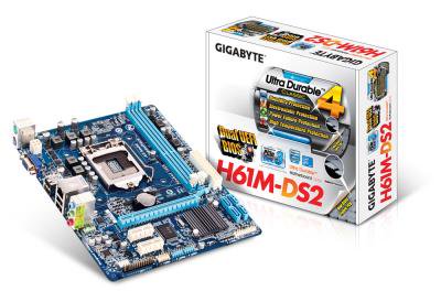 GIGABYTE H61M-DS2 Rev2.0 LGA1155 PCIe GEN3 Micro-ATX マザーボード 