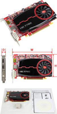 玄人志向 RADEON HD7750 1GB DDR5 PCI-E RH7750-E1GHD 【中古