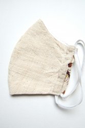 Studio Pace 手描きバティック マスク‐手織り木綿コンビ