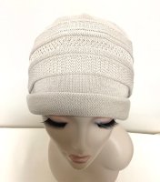 綿の柄織りカバー帽子
