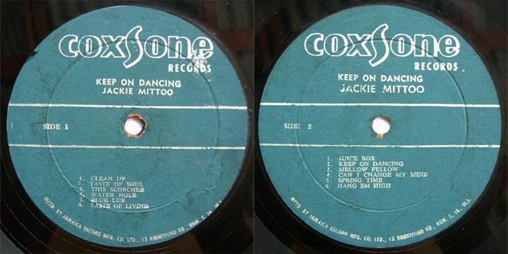JACKIE MITTOO - KEEP ON DANCING (COXSONE)