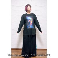 2022年12月バージョン／【虹龍】もっちーエネルギーアート長袖Tシャツ〜ブラック／Lサイズ〜