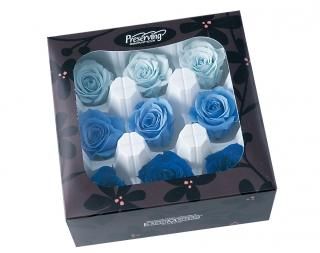 【値下げ】プリザーブドフラワー　花材　大地農園　ビビアン・ミミ・いずみ 大地農園 ビビアン・カラーアソート ブルーミックス