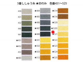 オリムパス刺繍糸<br />5番　/ 521【ネコポス可】
