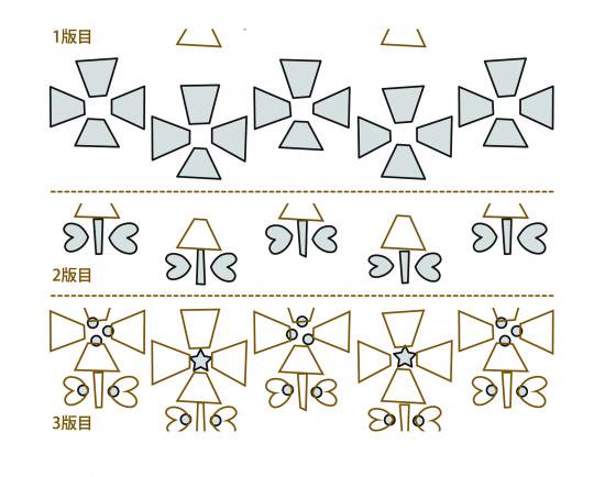 ハマナカＨ４１４―３２２ステンシルデザインプレートちいさな花