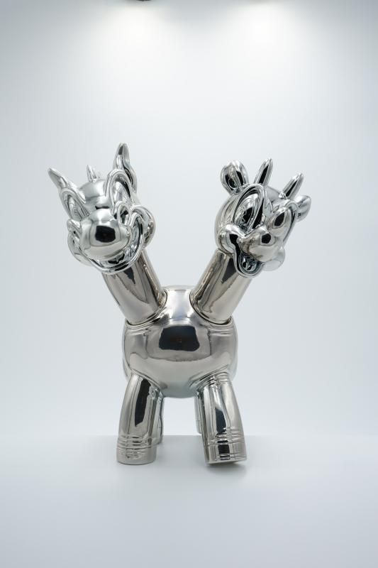 Kamerian. ソフビ ウマシカ_SILVER／Soft Vinyl Figure 