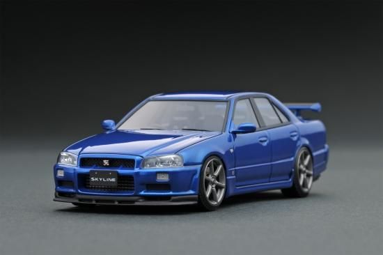 Ig1616 1 43 Nissan Skyline 25gt Turbo Er34 Blue Metallic Ig Model