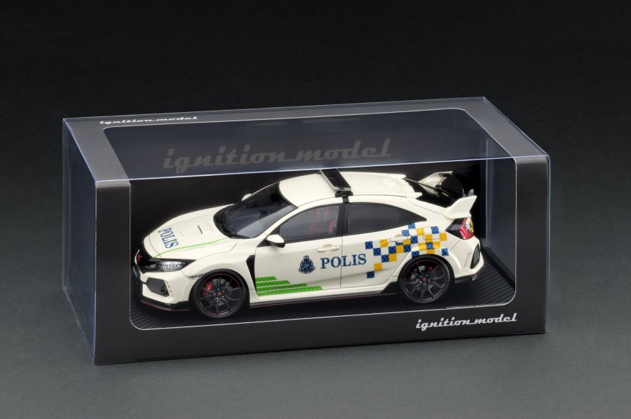 IG1882 1/18 Honda CIVIC (FK8) TYPE R Malaysia Police Test Car - ig