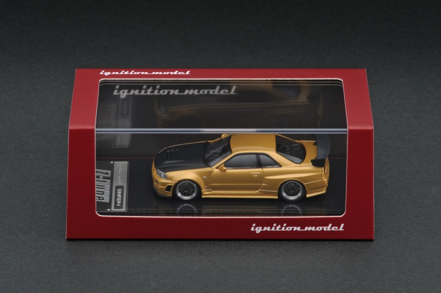 IG1875 1/64 Nismo R34 GT-R Z-tune Gold - ig-model