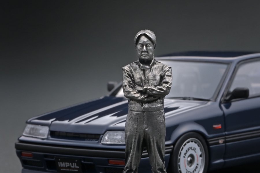 IG2087 1/43 Nissan Skyline GTS-R (R31) Blue Black With Mr. Hoshino