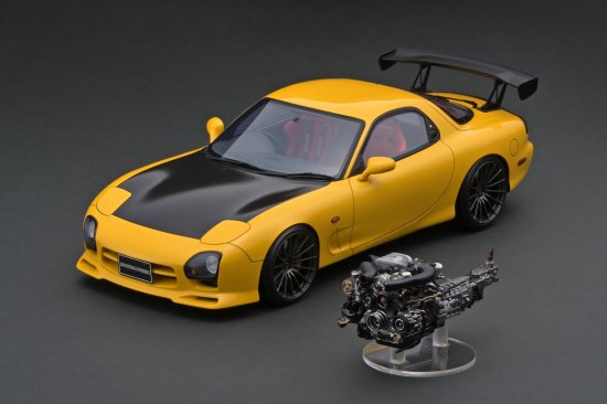 IG1838 1/12 Mazda RX-7 (FD3S) Mazda Speed Aspec Yellow With Engine