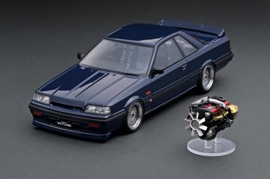 Ig2110 1 18 Nissan Skyline Gts R R31 Blue Black Ig Model