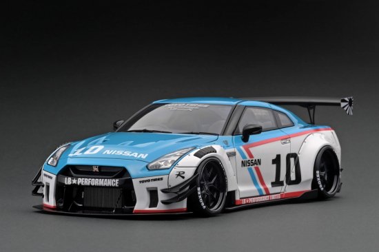 IG2555 1/43 LB-WORKS Nissan GT-R R35 type 2 White/Blue - ig-model