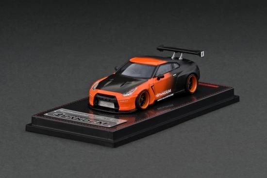 IG2767 1/64 PANDEM R35 GT-R Orange / Black - ig-model