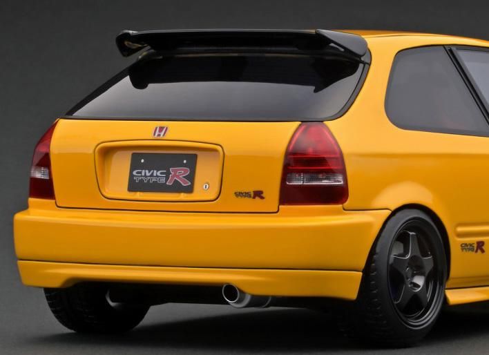 イグニッションモデル WEB限定 1/18 Honda CIVIC ホンダ シビック(EK9) Type R Yellow イエロー With  Engine VTEC B16B エンジン付 IG2675