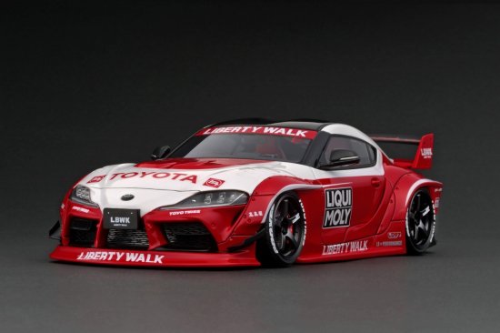 IG2651 1/18 LB-WORKS TOYOTA SUPRA (A90) White/Red - ig-model