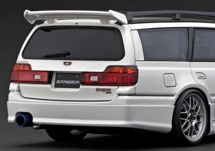 IG2885　1/18　Nissan STAGEA 260RS (WGNC34) Pearl White - ig-model