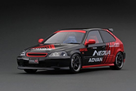 IG2679 1/18 Honda CIVIC (EK9) Type R Black/Red - ig-model