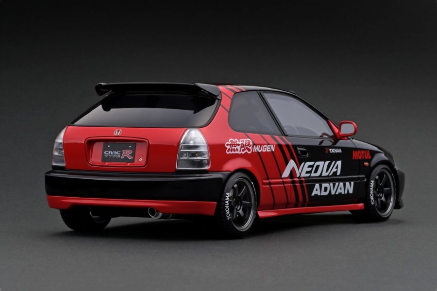 IG2679 1/18 Honda CIVIC (EK9) Type R Black/Red - ig-model