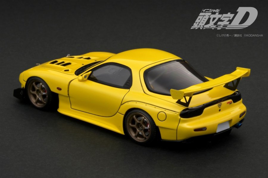 IG2869 1/43 INITIAL D Mazda RX-7 (FD3S) Yellow - ig-model