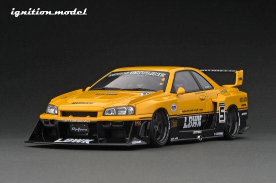 IG2702 1/18 LB-ER34 Super Silhouette SKYLINE Yellow/Black - ig-model