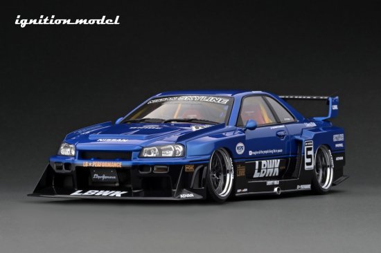 IG2705 1/18 LB-ER34 Super Silhouette SKYLINE Blue/Black - ig-model