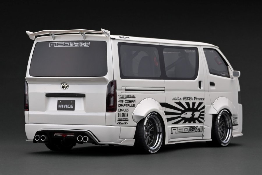IG2804　1/18　T･S･D WORKS HIACE　Pearl White　 - ig-model