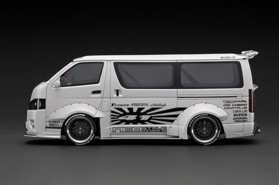 IG2804 1/18 T・S・D WORKS HIACE Pearl White - ig-model