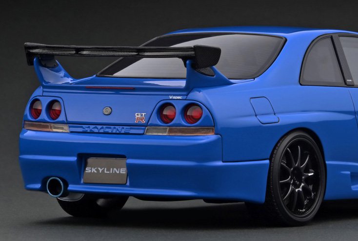 IG2780 1/18 Nissan Skyline GT-R (BCNR33) Blue - ig-model