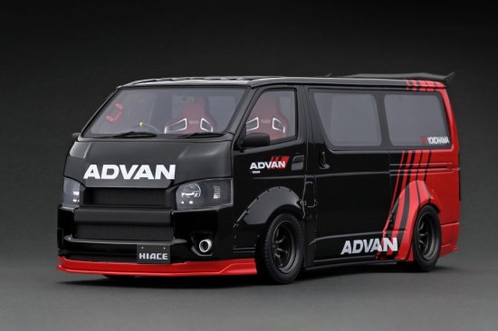 IG2805 1/18 T・S・D WORKS HIACE Black/Red - ig-model