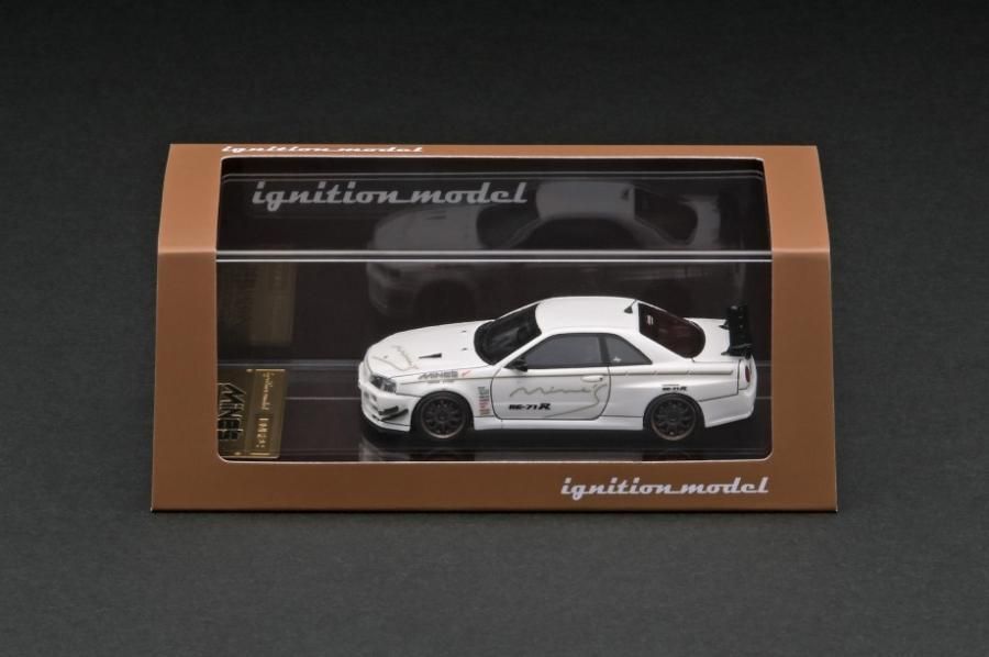 IG2722 1/64 Nissan Skyline GT-R Mine's (R34) White - ig-model