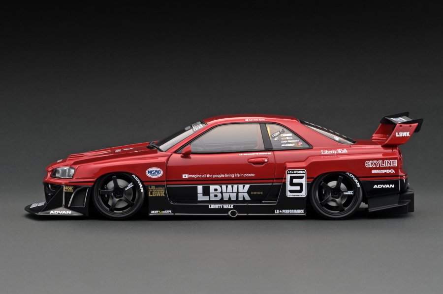 WEB限定モデル】 IG2701 1/18 LB-ER34 Super Silhouette SKYLINE Red