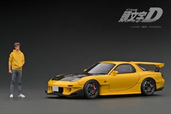 WEB限定モデル】 IG2873 1/18 INITIAL D Mazda RX-7 (FD3S) Yellow 