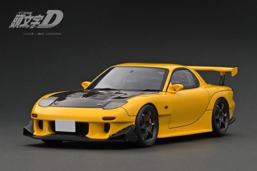 WEB限定モデル】 IG2873 1/18 INITIAL D Mazda RX-7 (FD3S) Yellow