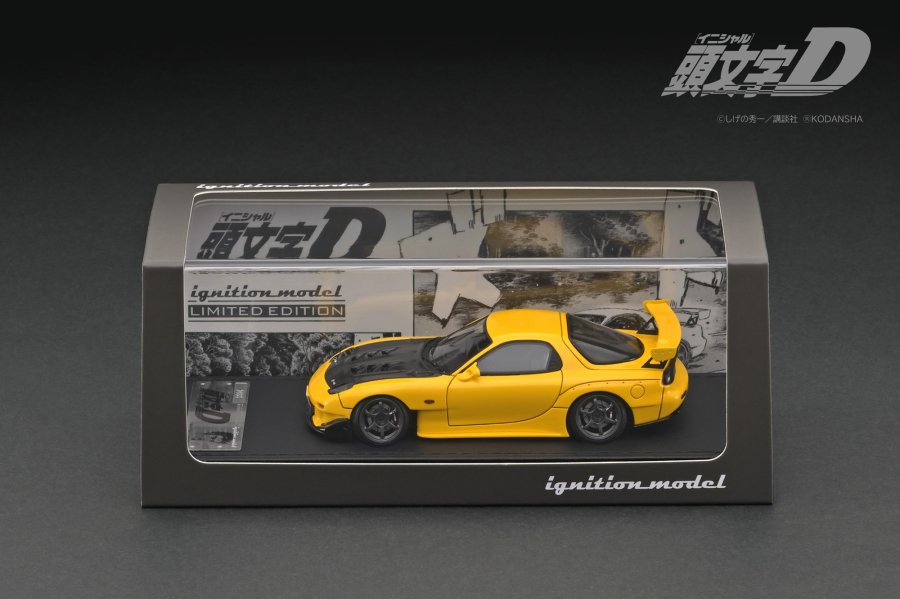 WEB限定モデル】 IG2876 1/43 INITIAL D Mazda RX-7 (FD3S) Yellow 
