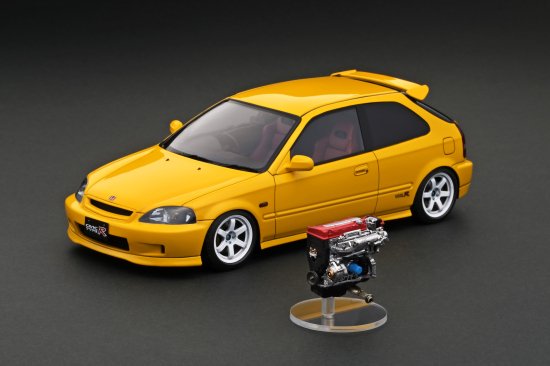 再×14入荷 IG 1/18 ホンダ シビック タイプR EK9 イエロー 2675 - ミニカー