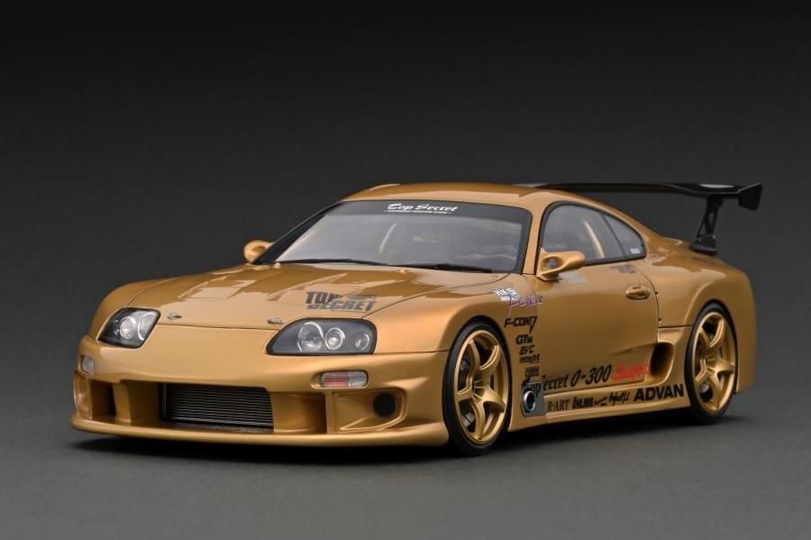 WEB限定】IG2484 1/18 TOP SECRET GT300 Supra (JZA80) Gold With Mr